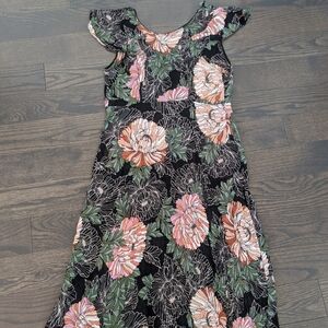 Zara Chiffon Floral Midi Dress 👗